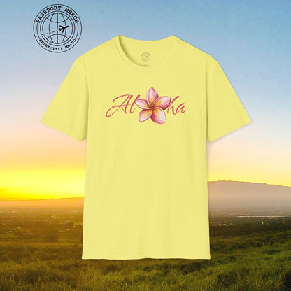 Aloha Watercolor Plumeria, Hawaii T-Shirt