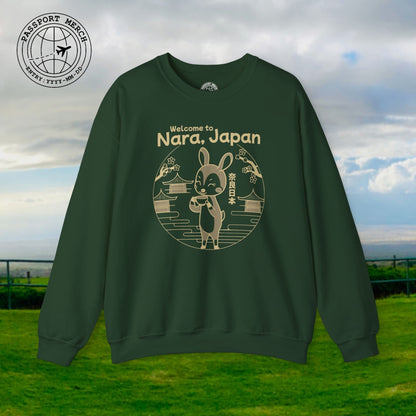 Welcome to Nara, Japan Crewneck