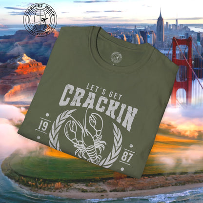 Let's Get Crackin Lobster State Champ, Maine T-Shirt