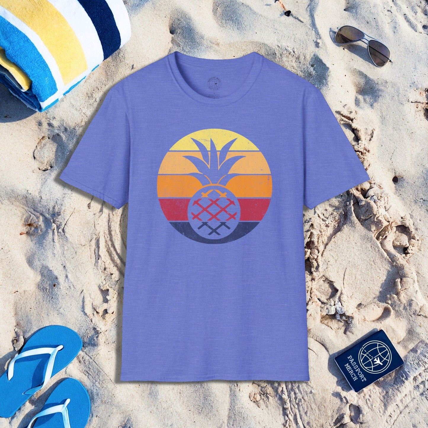 Retro Sun Hawaiian Pineapple T-Shirt