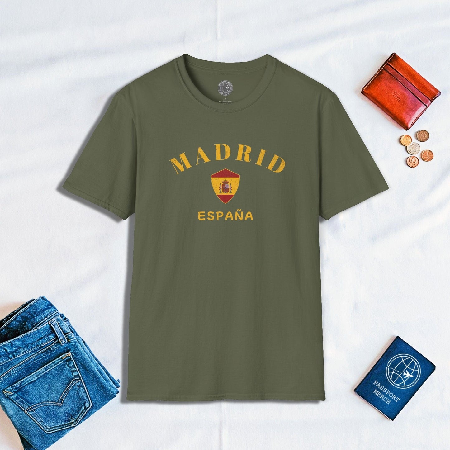 Madrid with Coat of Arms Spain T-Shirt