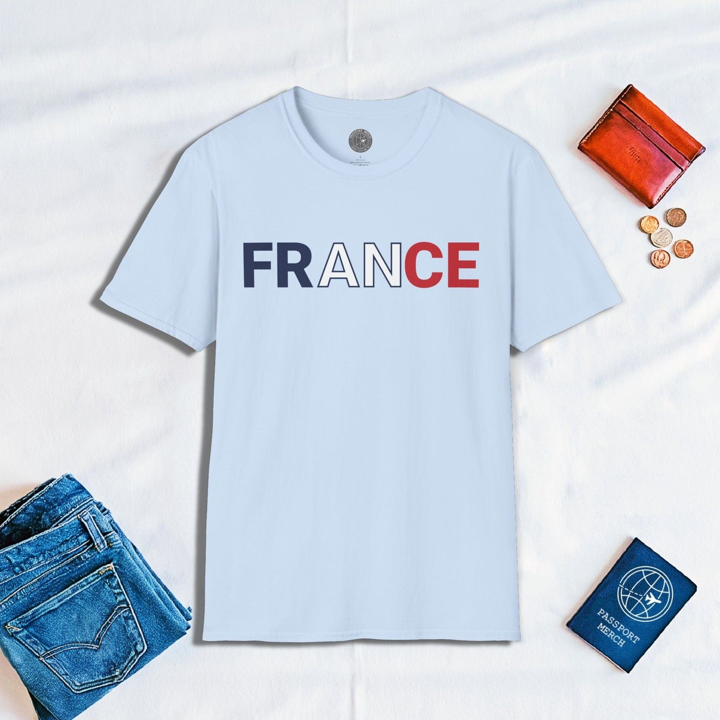 France Patriotism Letter Flag T-Shirt