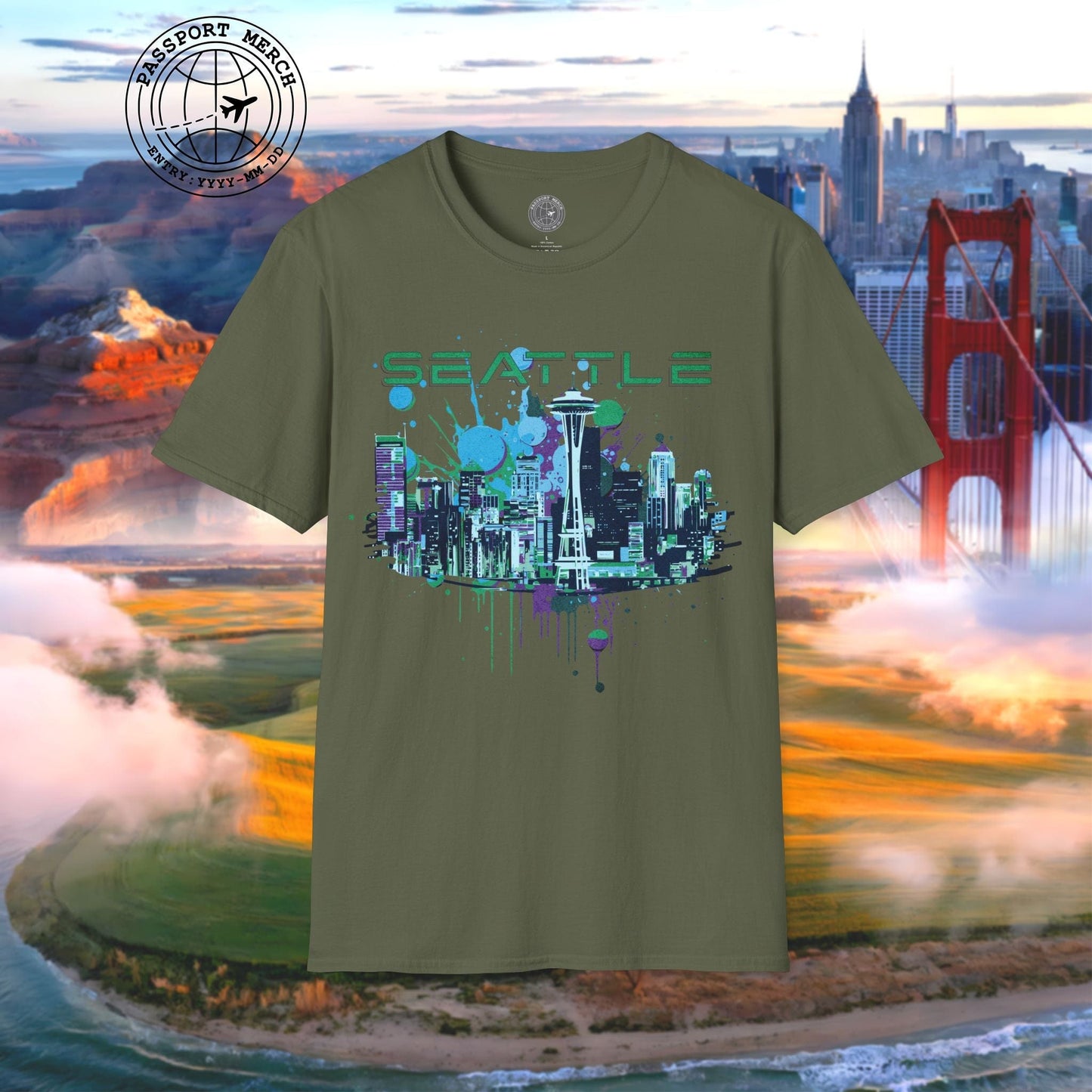 Abstract Space Needle, Seattle Washington T-Shirt