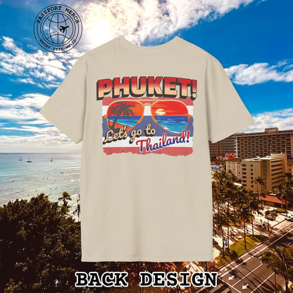 Phuket! Let's go to Thailand! Back Print T-Shirt