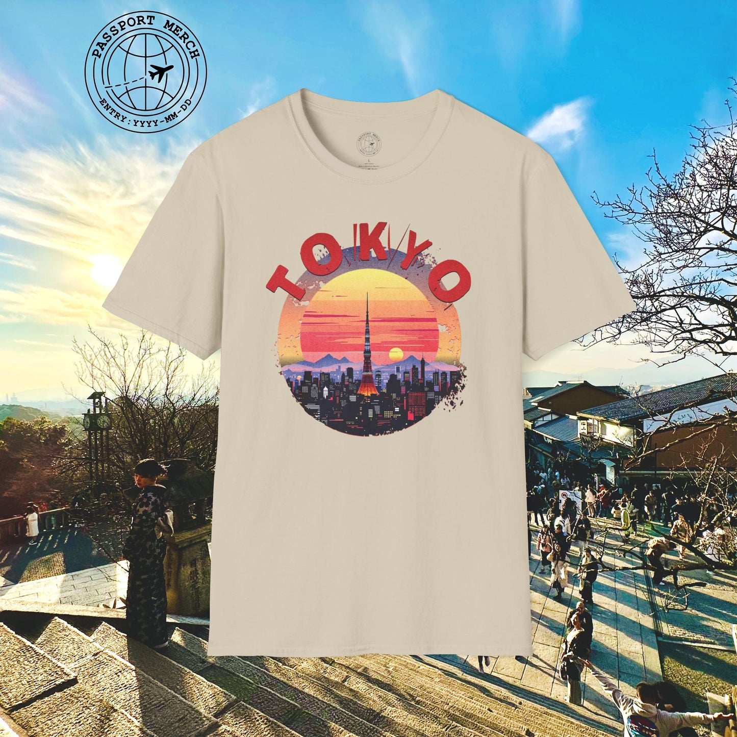 Retro Tokyo Tower Sunset, Japan T-Shirt