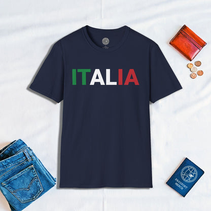 Italia Patriotism Italy Letter Flag T-Shirt