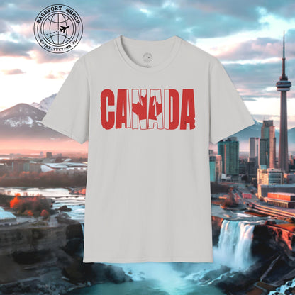 Vintage Canada Patriotism Letter Flag T-Shirt
