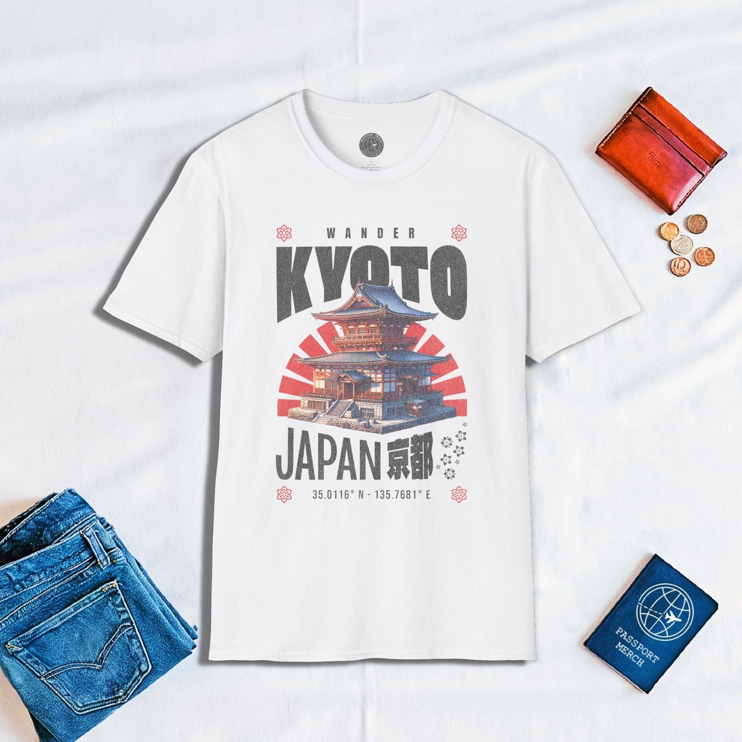 Wander Kyoto Japan Temple T-Shirt