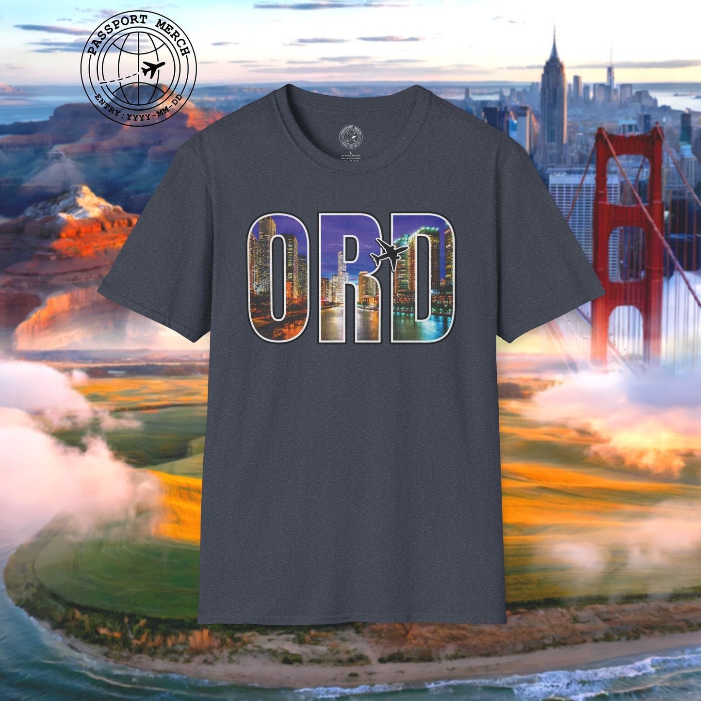 Airport Window Chicago Illinois ORD T-Shirt