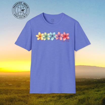 Five Vibrant Plumerias, Hawaii T-Shirt