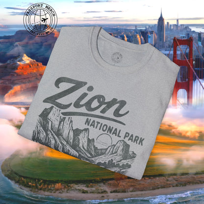 Zion National Park Vintage Monochrome, Utah T-Shirt