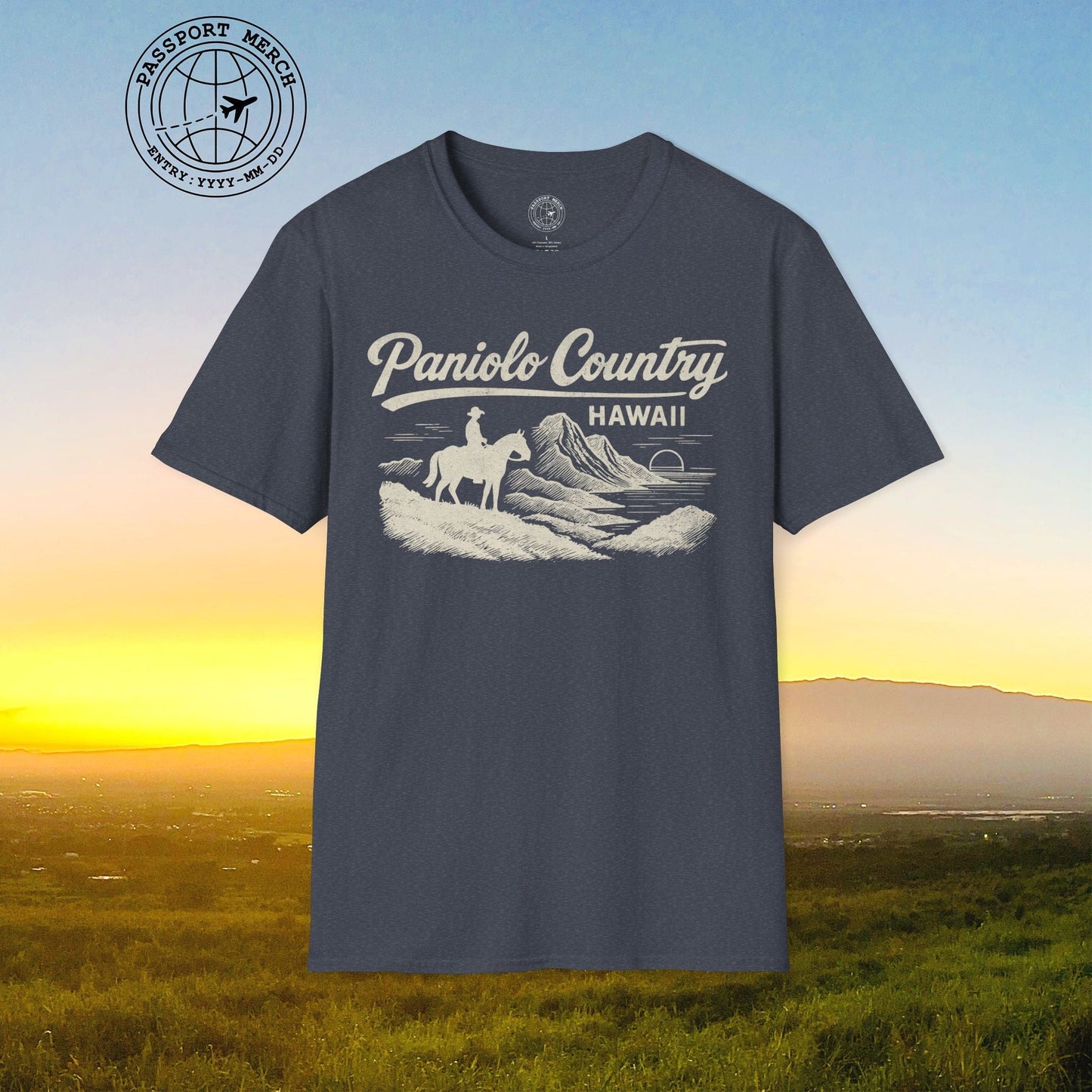 Paniolo Country Vintage Monochrome, Hawaii T-Shirt