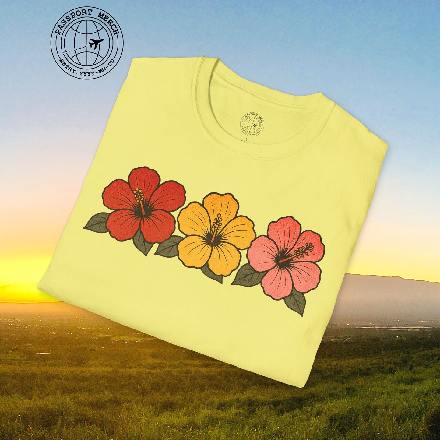 Three Vintage Hibiscus, Hawaii T-Shirt