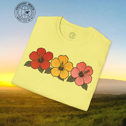 Three Vintage Hibiscus, Hawaii T-Shirt