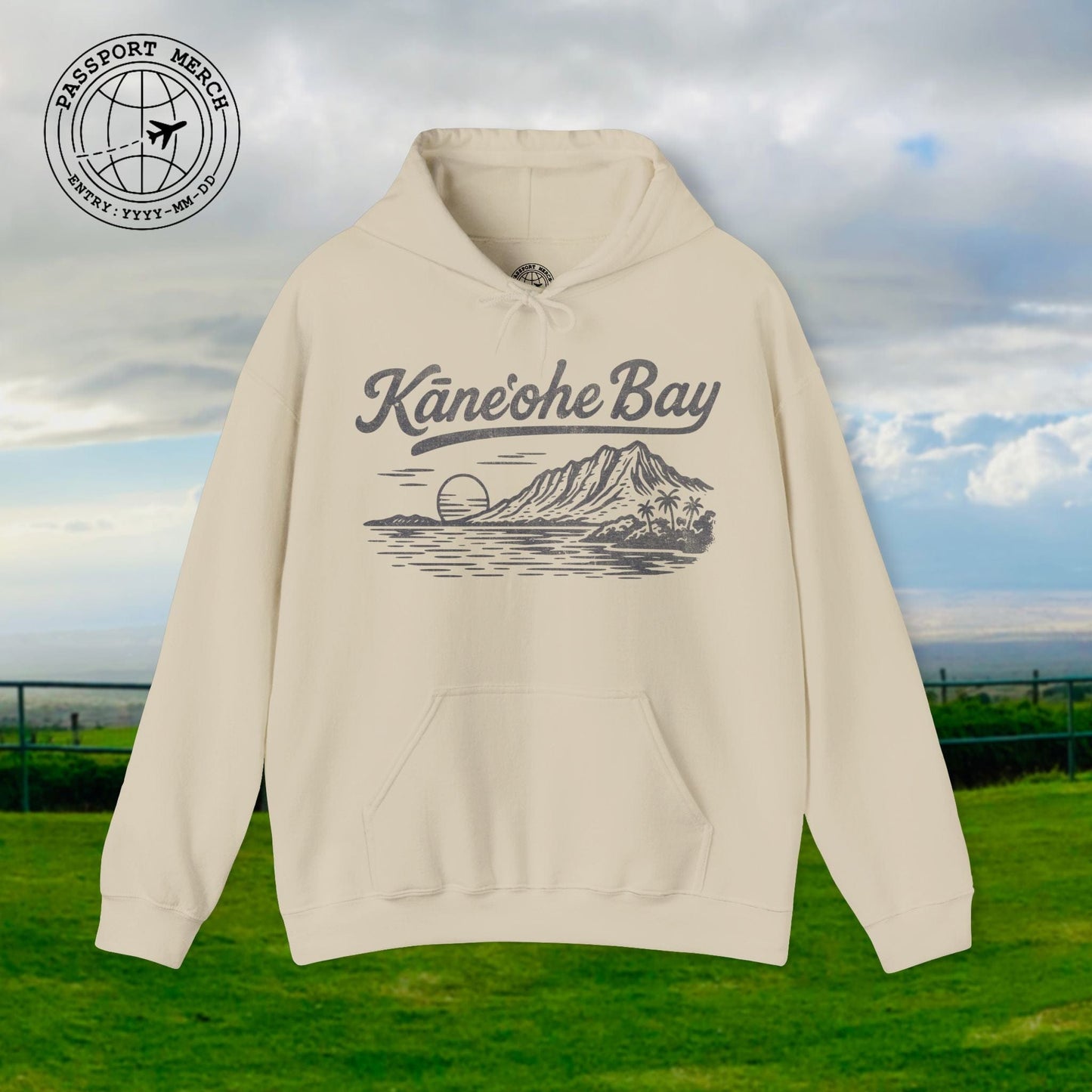 Kaneohe Bay Vintage Monochrome, Hawaii Hoodie
