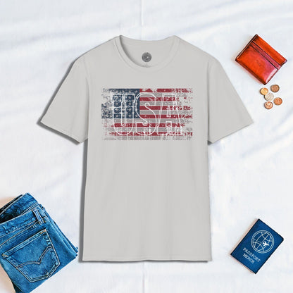 Vintage American Flag Patriotism USA T-Shirt