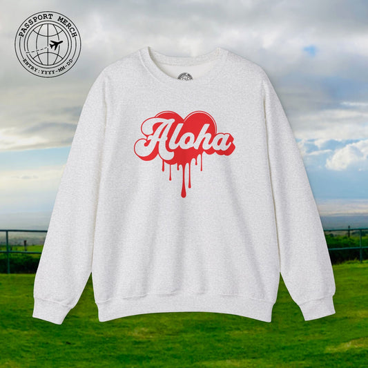 Aloha Melting Heart, Hawaii Crewneck