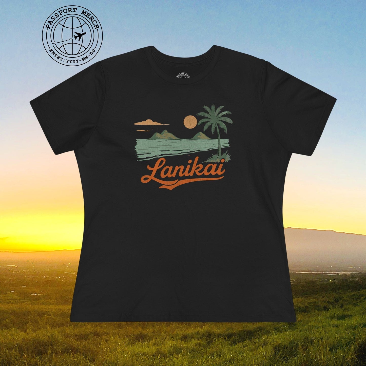 Vintage Lanikai, Oahu, Hawaii, Womens Fit T-Shirt