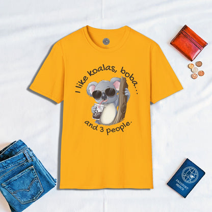 I like koalas, boba, and 3 people Australia T-Shirt