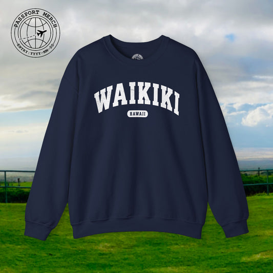 Classic Athletic (Bucket List Edition), Waikiki, Hawaii Crewneck