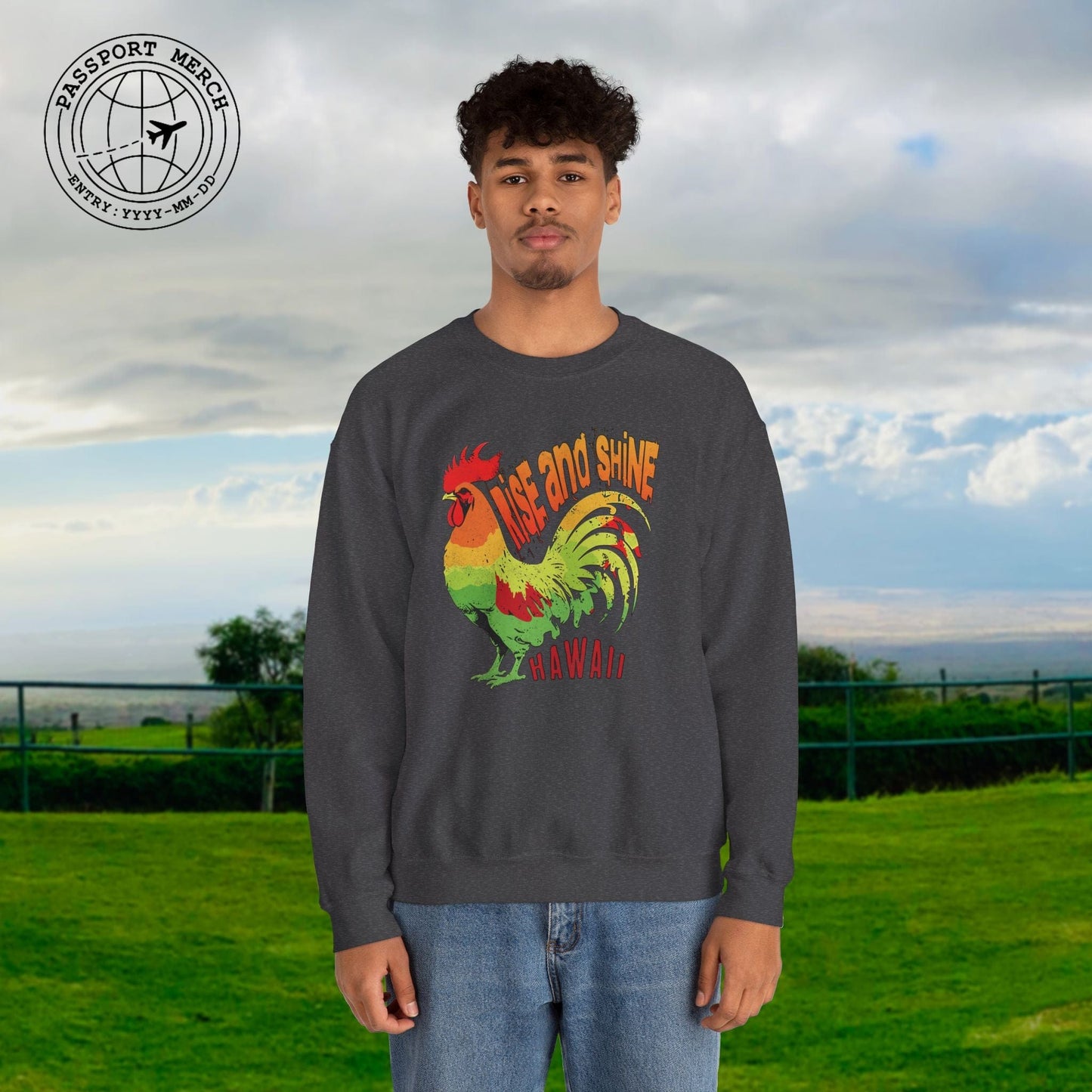 Rise and Shine Rooster, Hawaii Crewneck