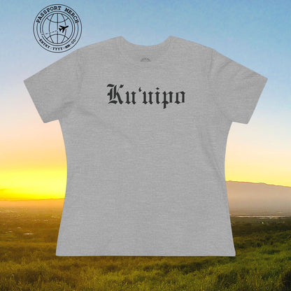 Black and White Ku'uipo (Hawaiian Jewelry Style), Womens Fit T-Shirt