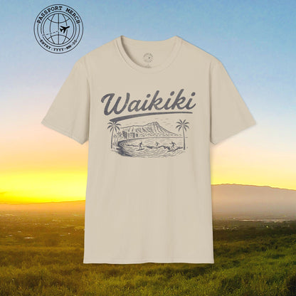 Monochrome Dreams of Waikiki, Hawaii T-Shirt