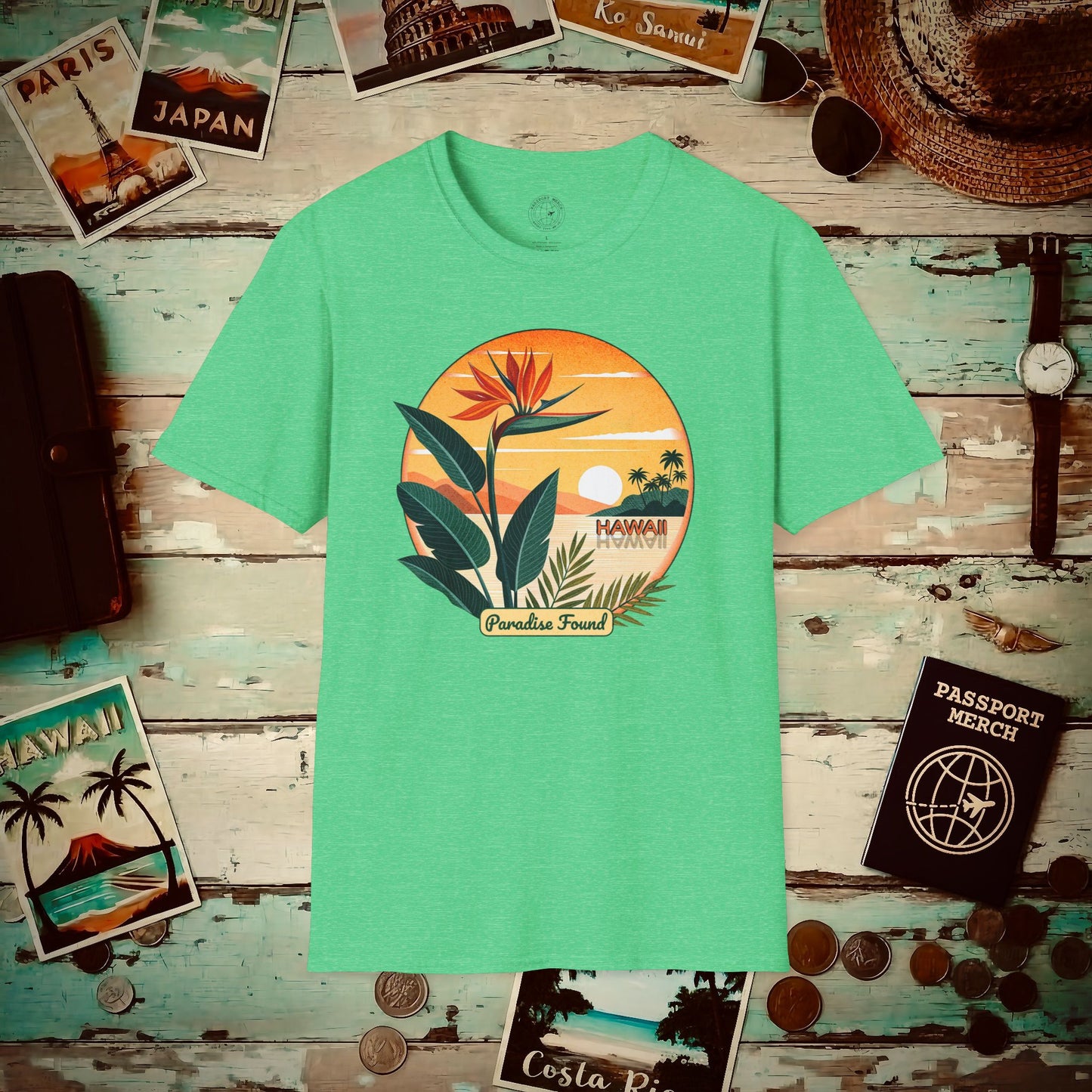 Retro (Bird of) Paradise Found, Hawaii T-Shirt