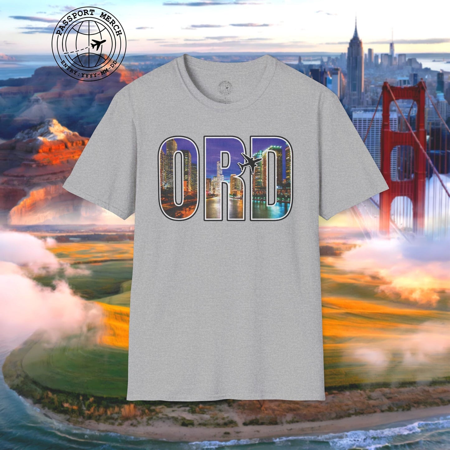 Airport Window Chicago Illinois ORD T-Shirt