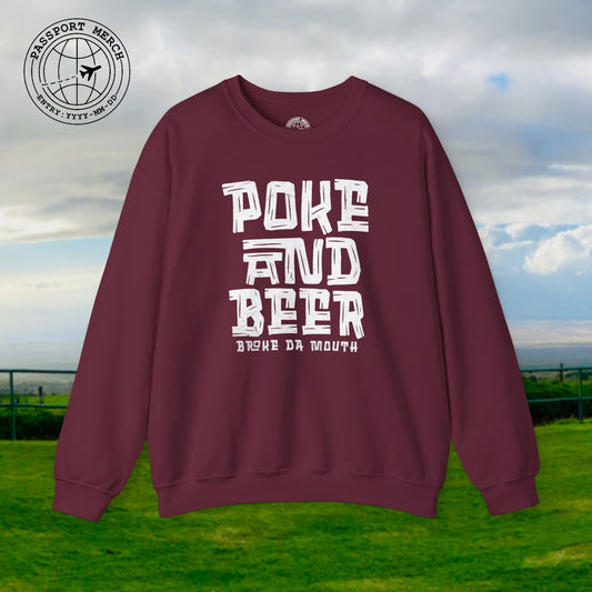 Poke and Beer, Hawaii Crewneck