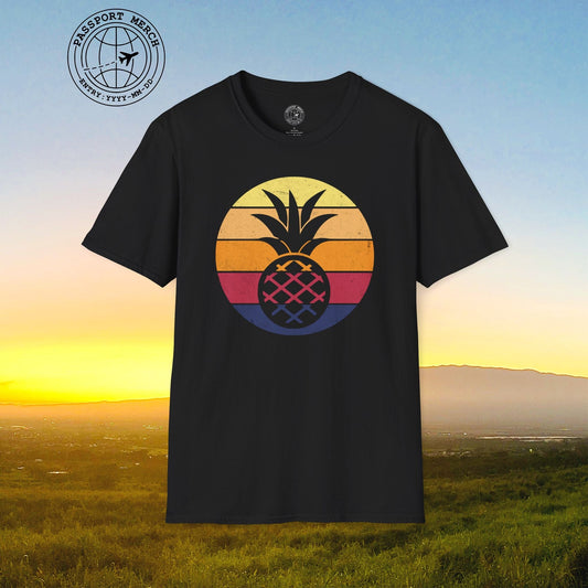 Retro Sun Hawaiian Pineapple T-Shirt