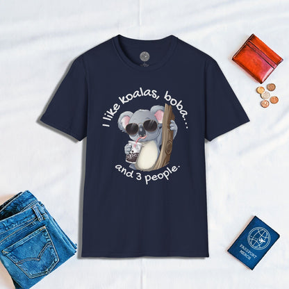 I like koalas, boba, and 3 people Australia T-Shirt