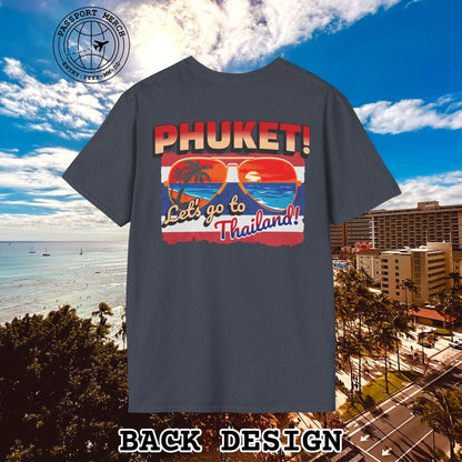 Phuket! Let's go to Thailand! Back Print T-Shirt