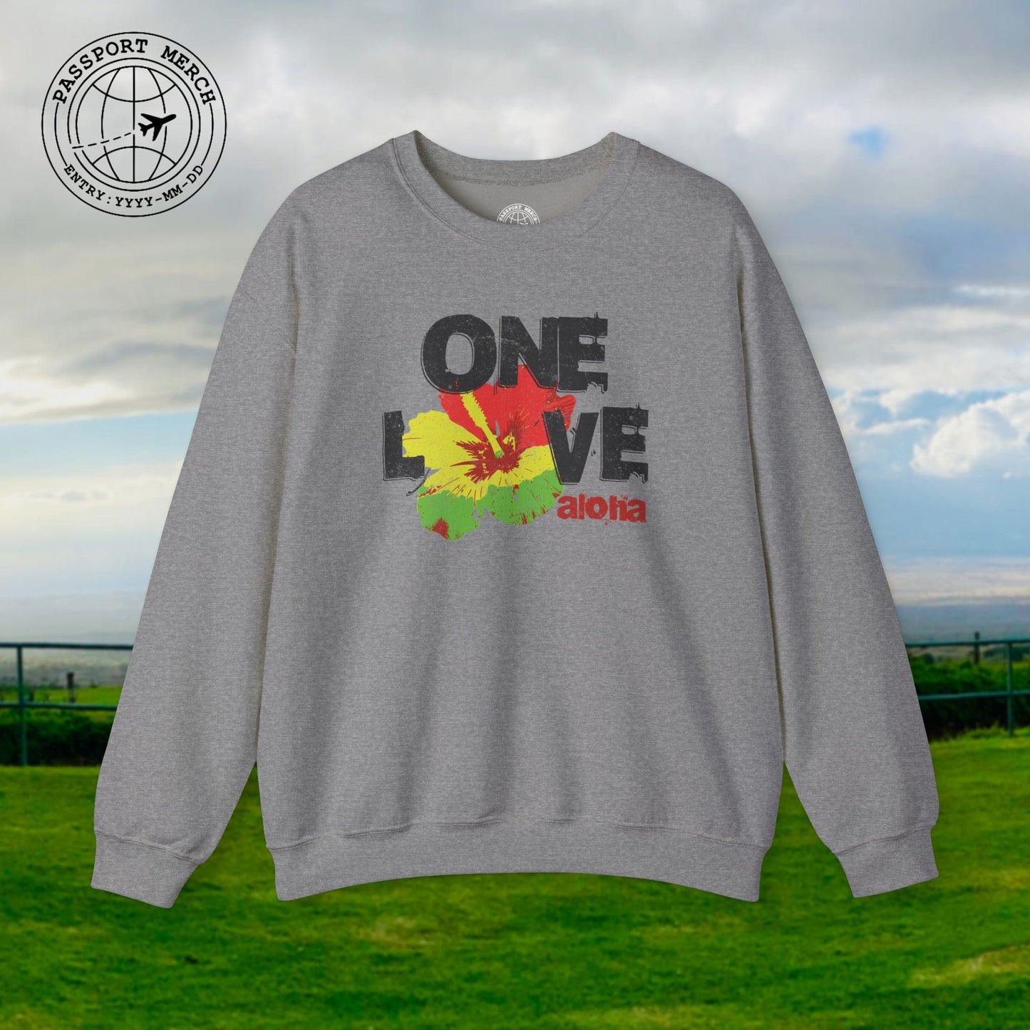 One Love, Aloha, Hawaii Crewneck