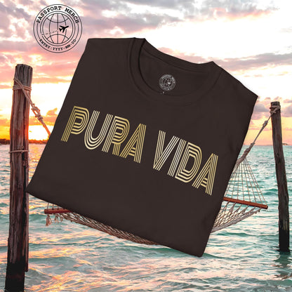 Retro Bling Pura Vida, Costa Rica T-Shirt
