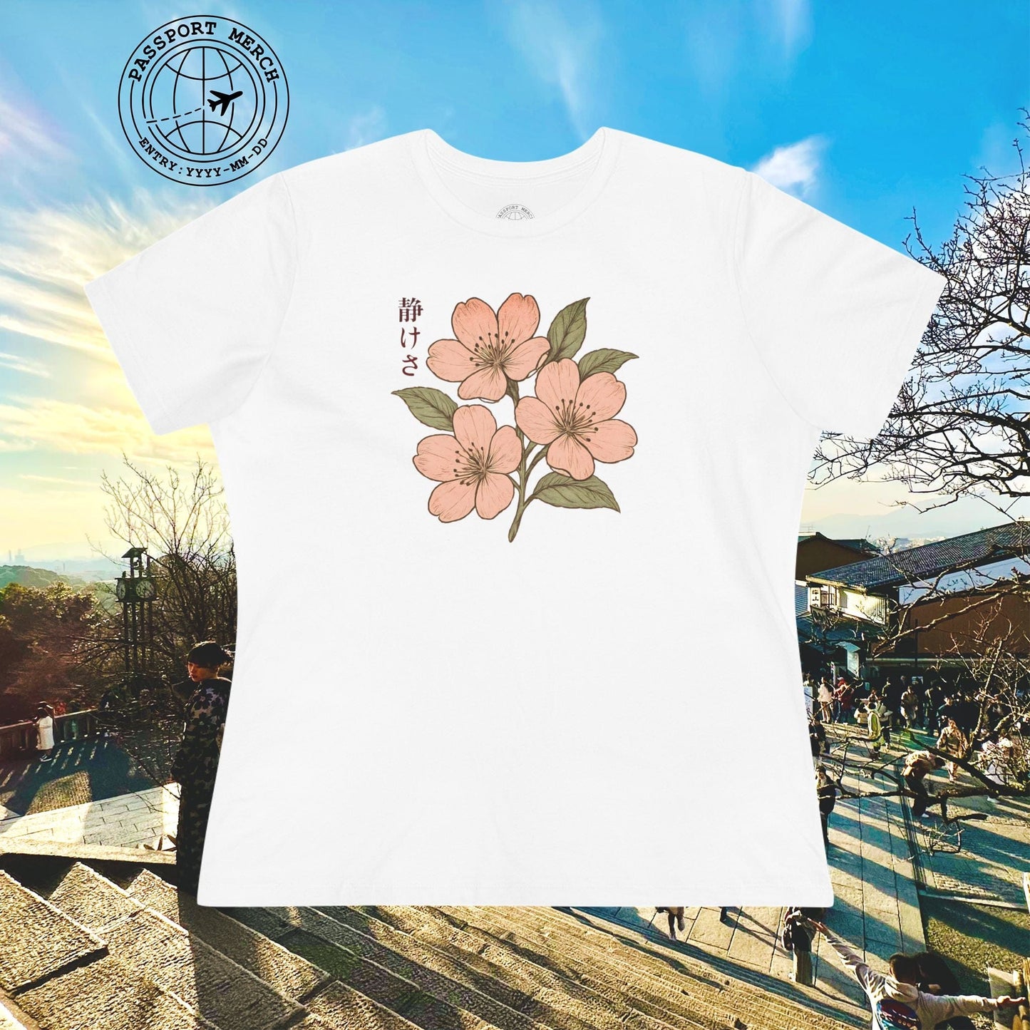 Vintage Cherry Blossom Shizukesa (Serenity), Japan, Womens Fit T-Shirt