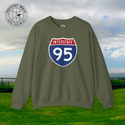 Signs of Wanderlust, Interstate 95, USA Crewneck