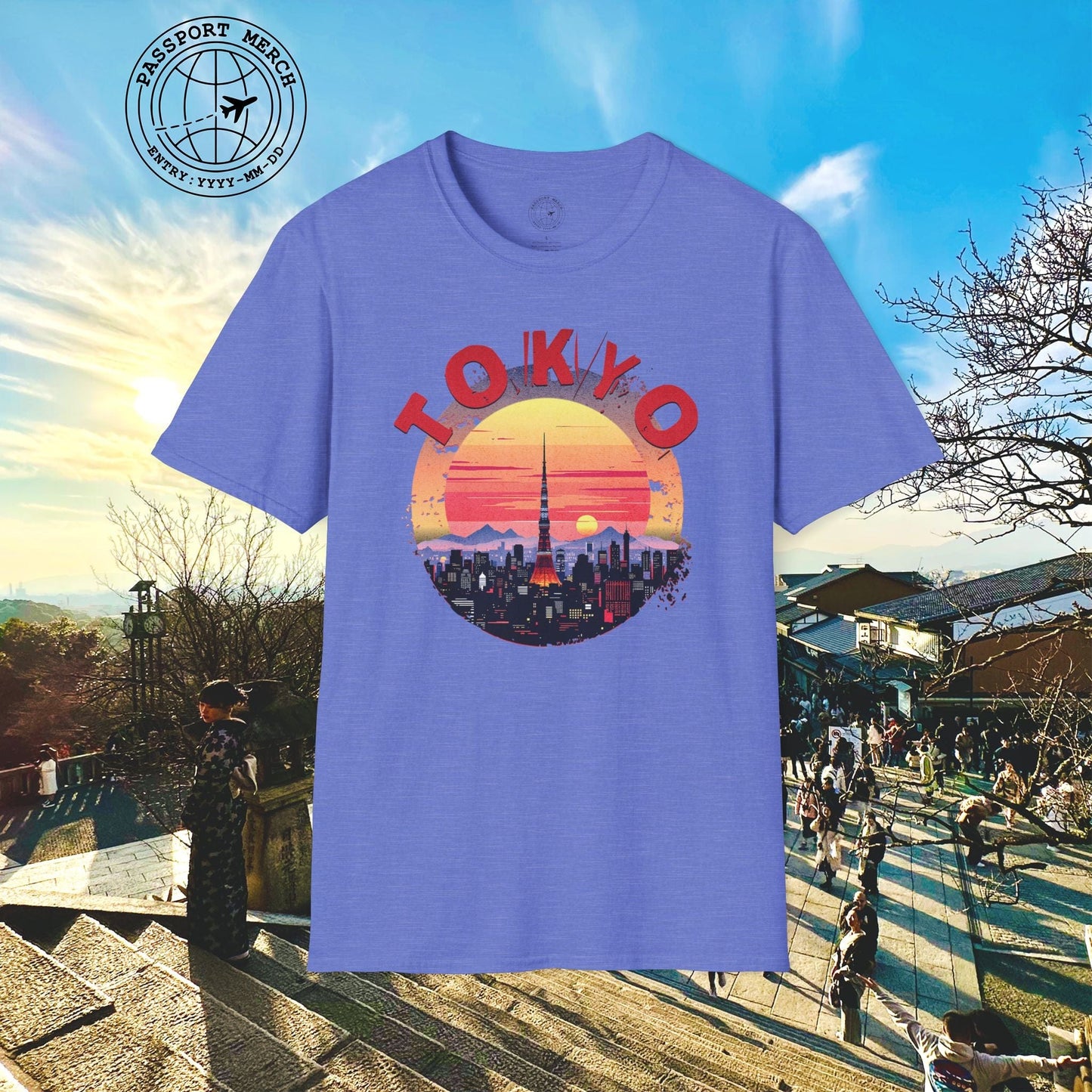 Retro Tokyo Tower Sunset, Japan T-Shirt