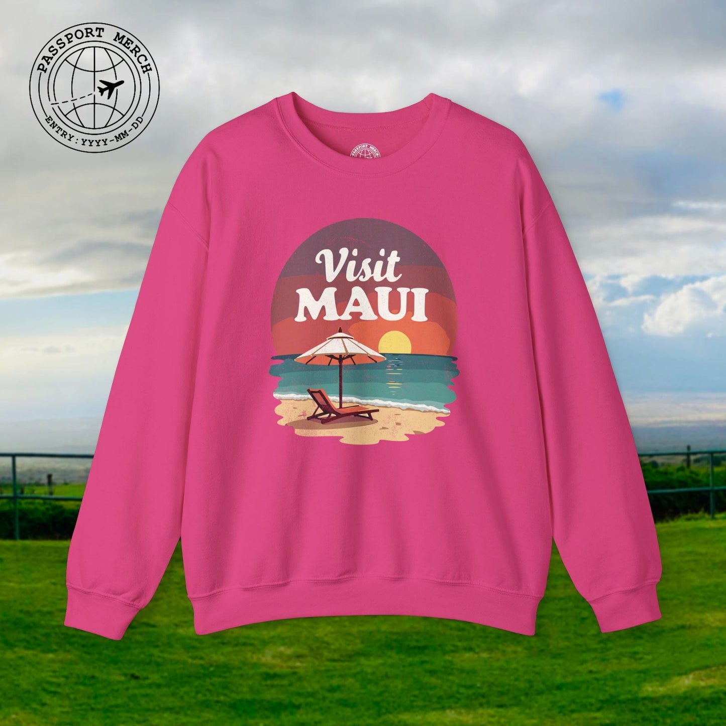 Retro Visit Maui Hawaii Crewneck