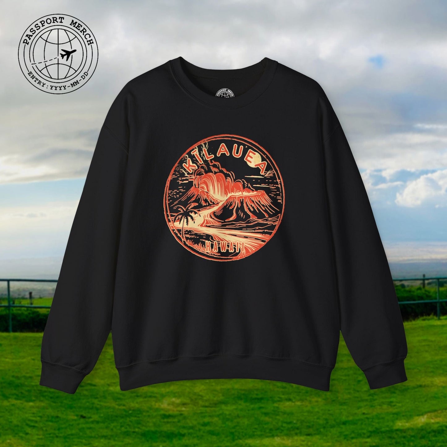 Vintage Kilauea Eruption, Hawaii Crewneck
