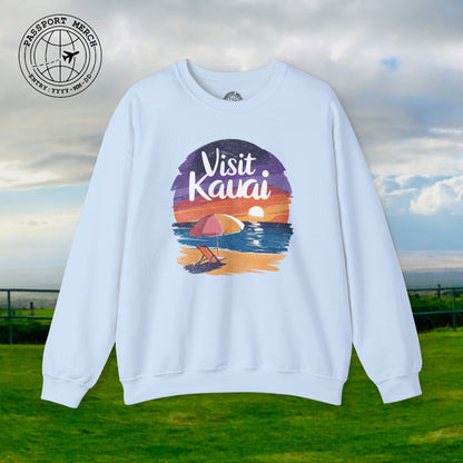 Retro Visit Kauai Hawaii Crewneck