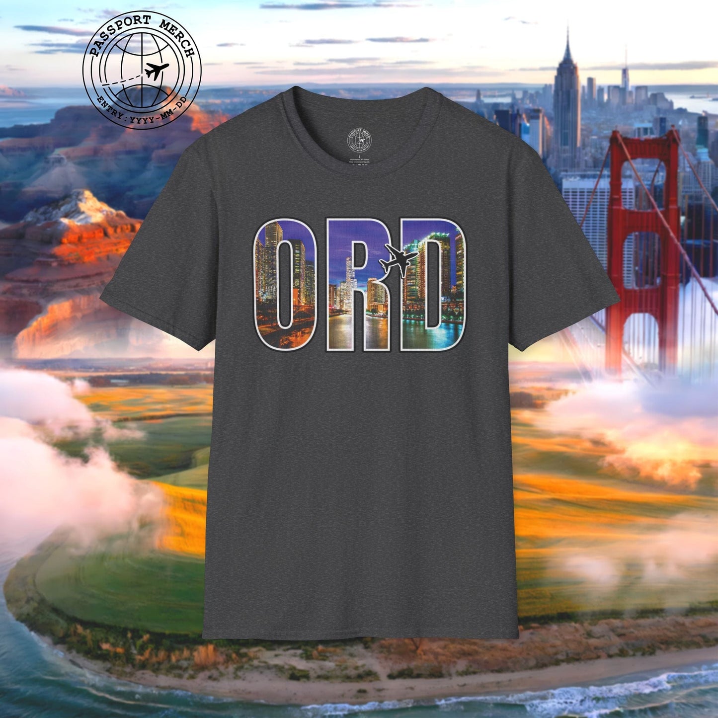 Airport Window Chicago Illinois ORD T-Shirt