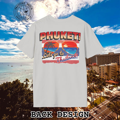 Phuket! Let's go to Thailand! Back Print T-Shirt