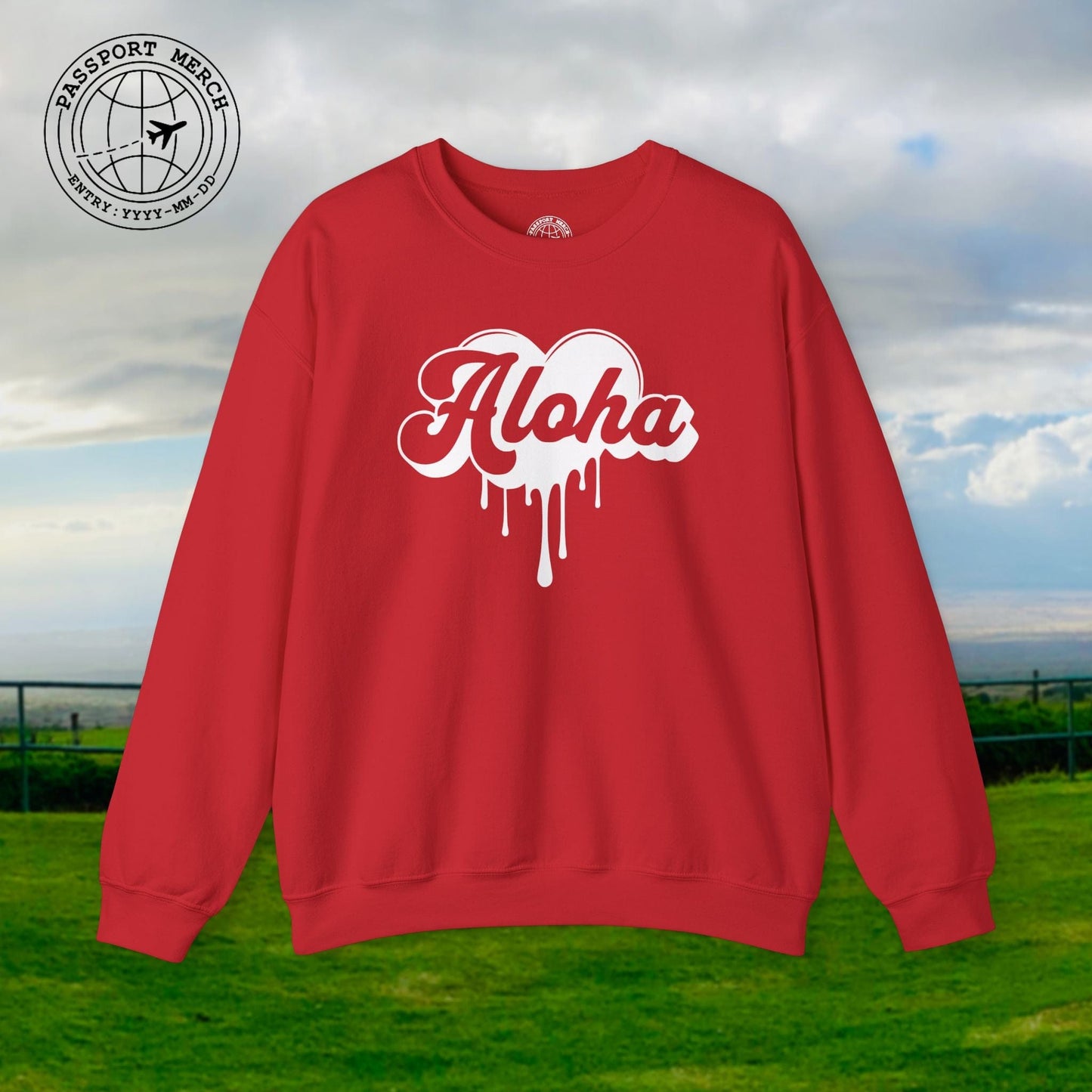 Aloha Melting Heart, Hawaii Crewneck