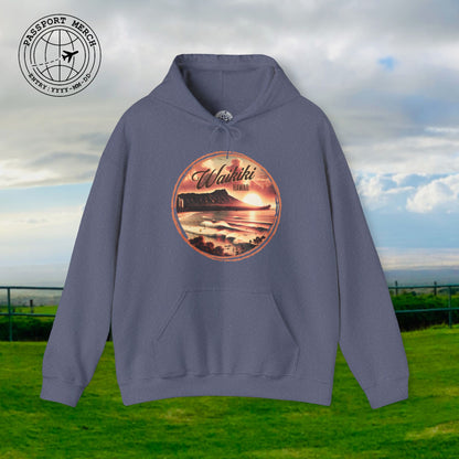 Vintage Nostalgia, Waikiki, Hawaii Hoodie