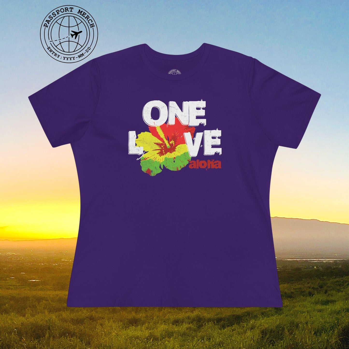 One Love, Aloha, Hawaii, Womens Fit T-Shirt