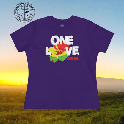 One Love, Aloha, Hawaii, Womens Fit T-Shirt