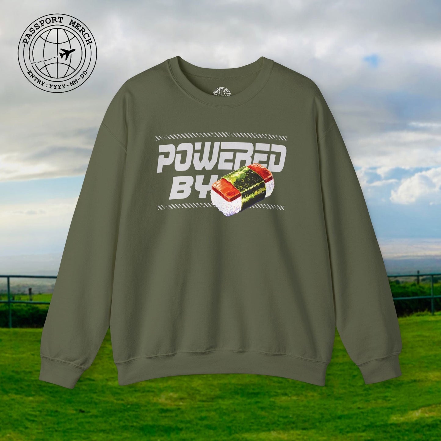 Powered By Musubi, Hawaii Crewneck