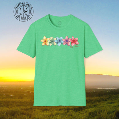 Five Vibrant Plumerias, Hawaii T-Shirt