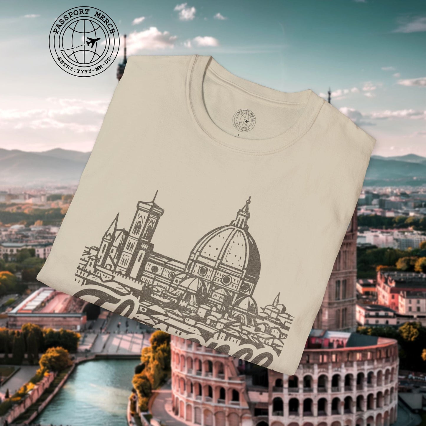 Monochrome Dreams of Florence, Italy T-Shirt
